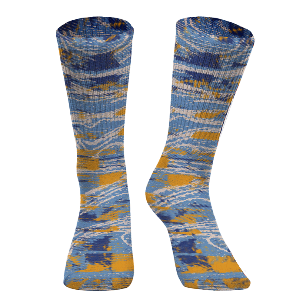 Sock To Match High OG First In Flight 1s - Blurry Abstract Graphic Unisex