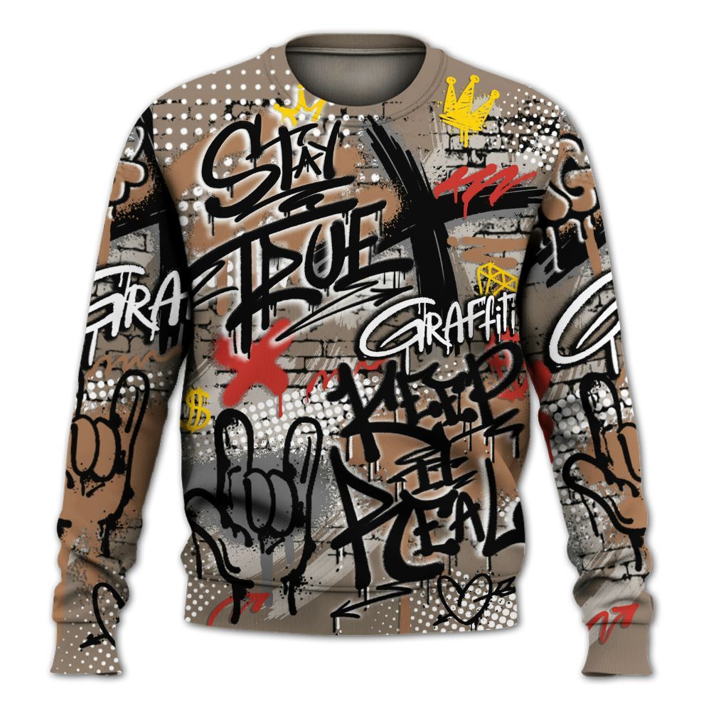 Sweatshirt To Match Air Max Rocky Distressed - True It Real Graffiti Streetwear All Over Print