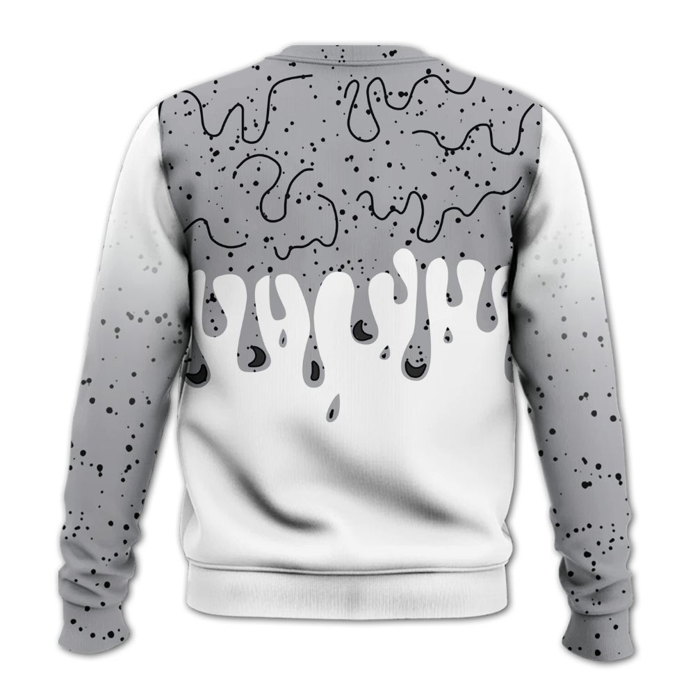 Sweatshirt To Match White Cement 4s - Snake Trust No One Drip All Over Print