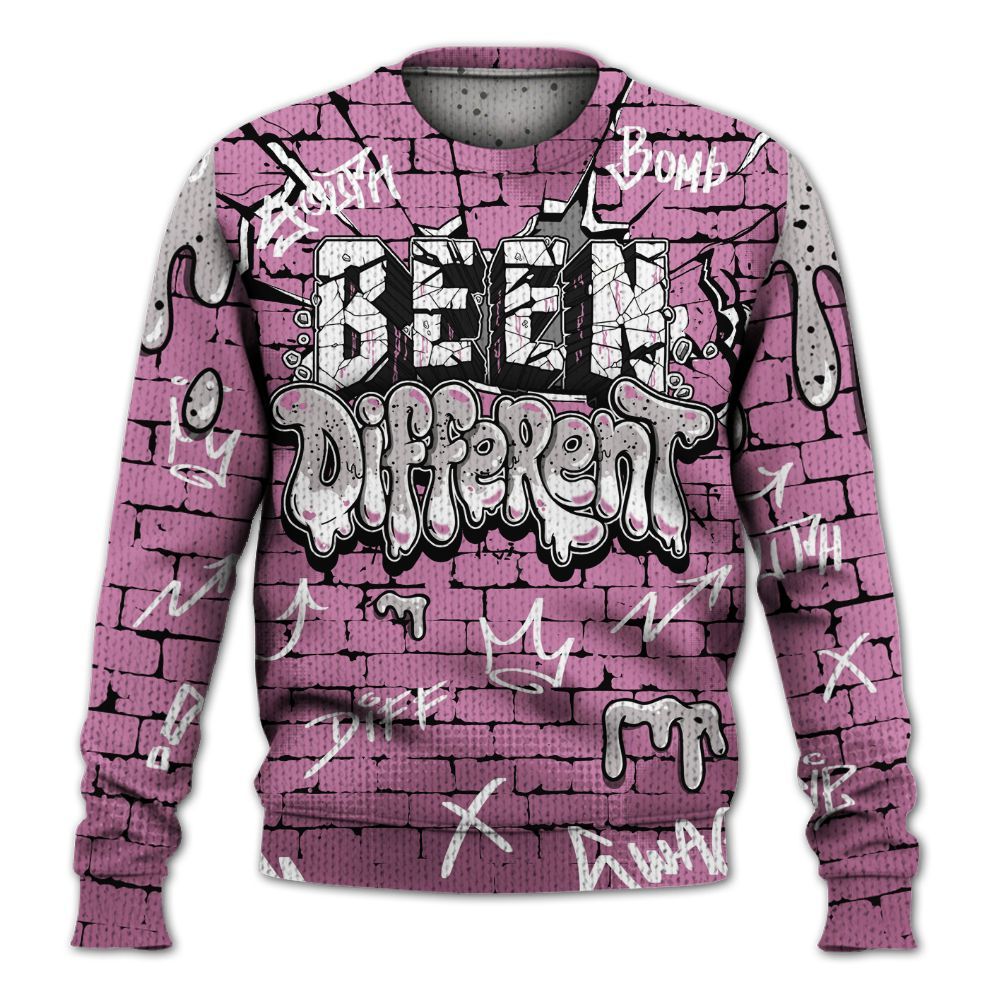 Sweater To Match Neutral Grey Black White Orchid 4s - Been Different Drippin Streetwear Graphic
