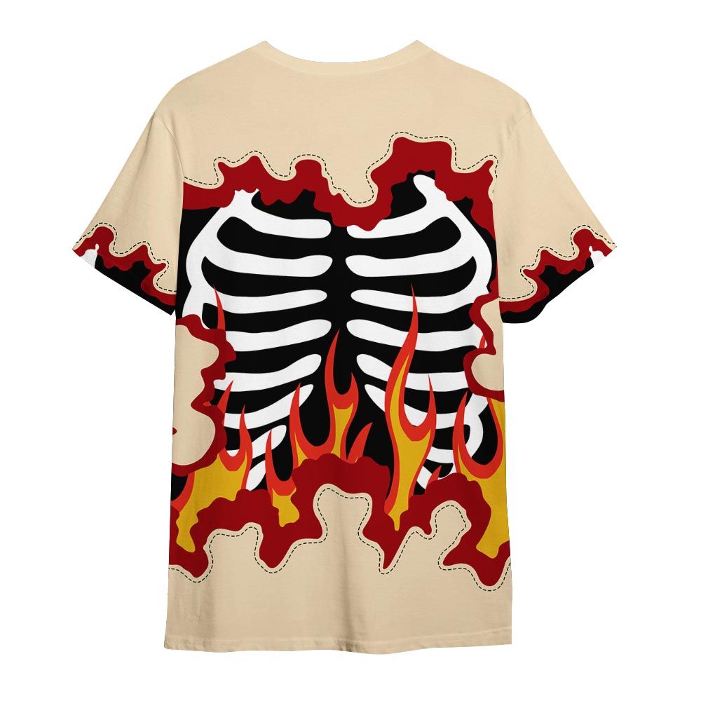 Shirt To Match Dunk Low Strawberry Waffle - G.O.A.T 23 Skeleton Flame Shirt Outfit