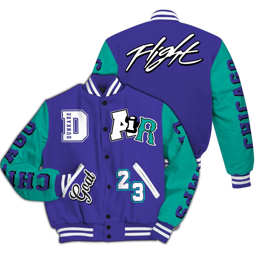 Varsity Jacket To Match Retro Grape 5s - AIR Number 23 All Over Print