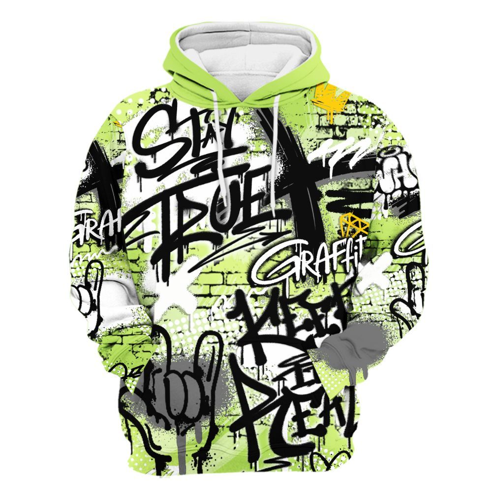 Hoodie To Match Air Max SNDR Volt - True It Real Graffiti Streetwear All Over Print