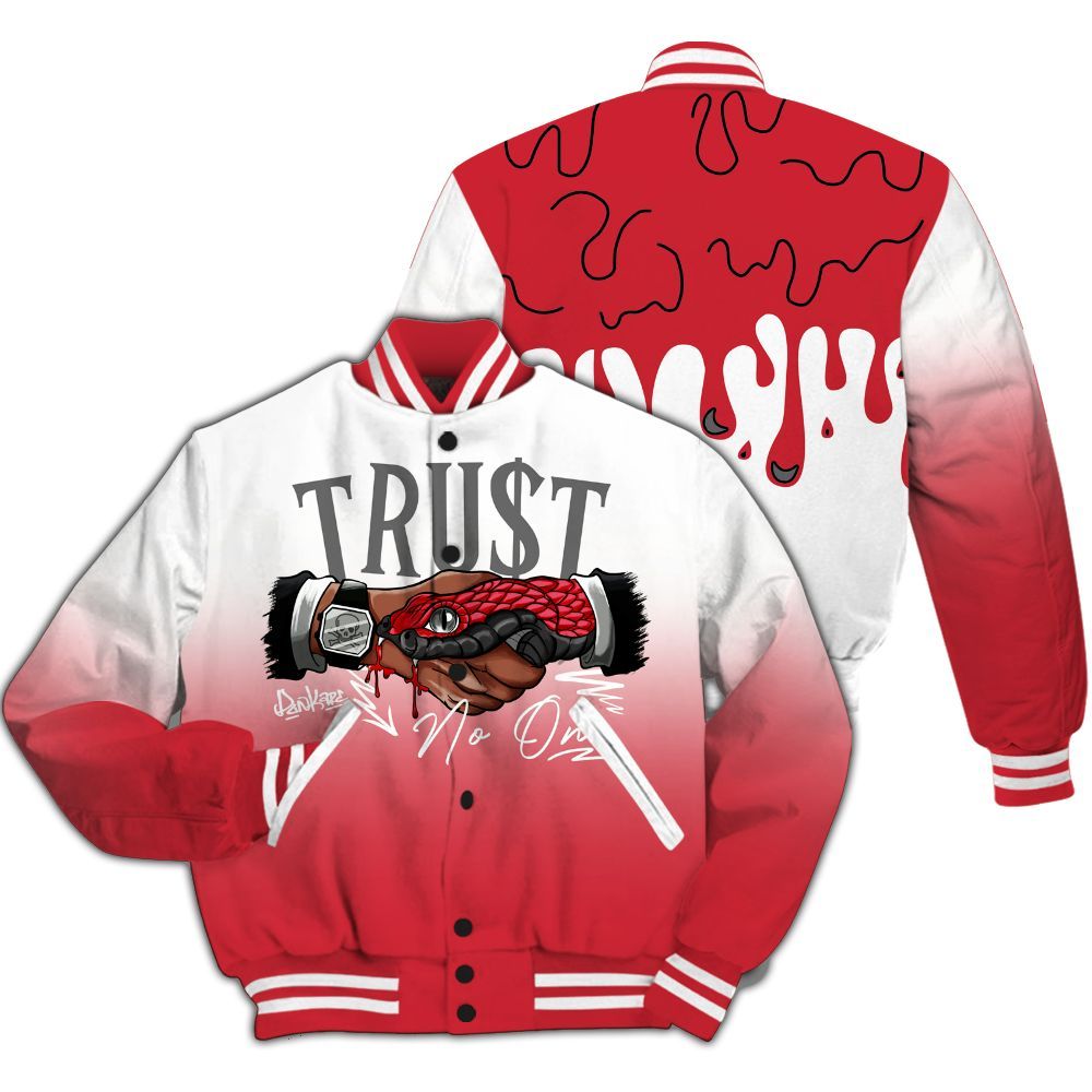 Varsity Jacket To Match Bunny 2025 8s - Trust No One Drip All Over Print