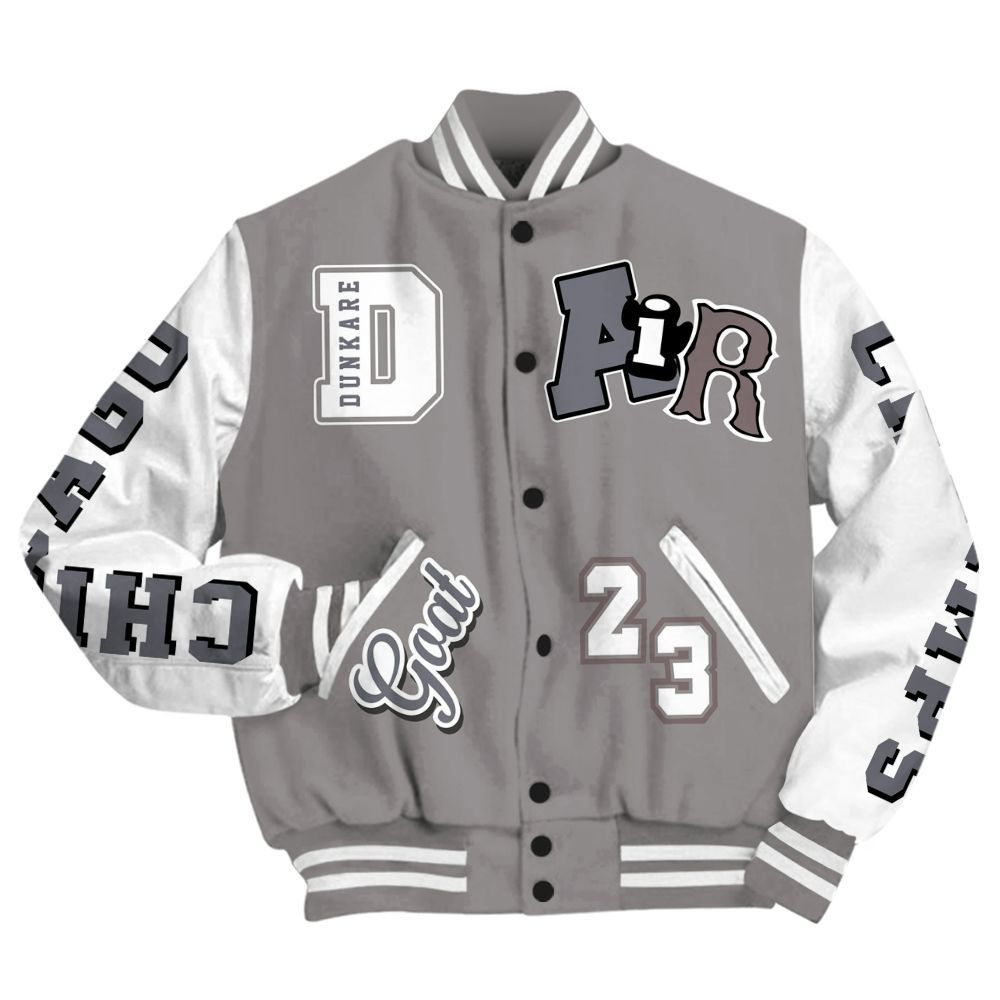 Varsity Jacket To Match Cool Grey 11s - AIR Number 23 GOAT All Over Print