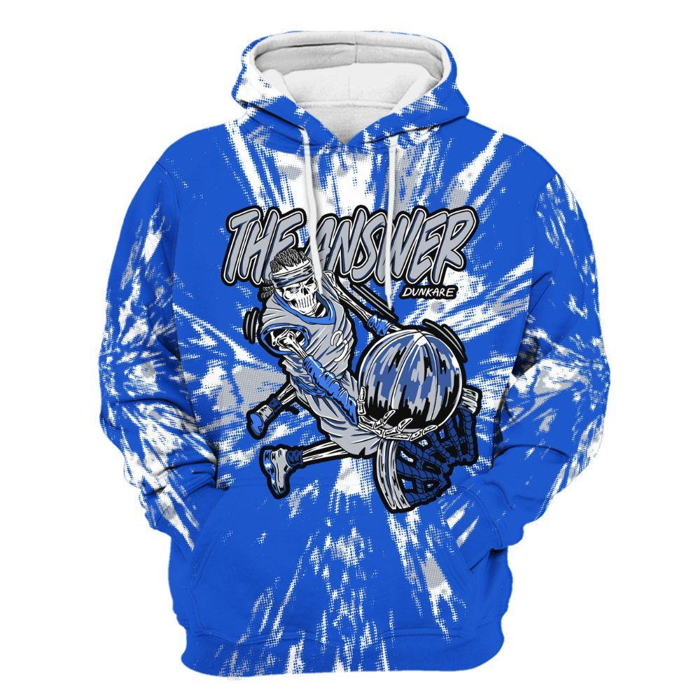 Hoodie To Match Air Foamposite One Royal - The Answer Skeleton Luxury All Over Print