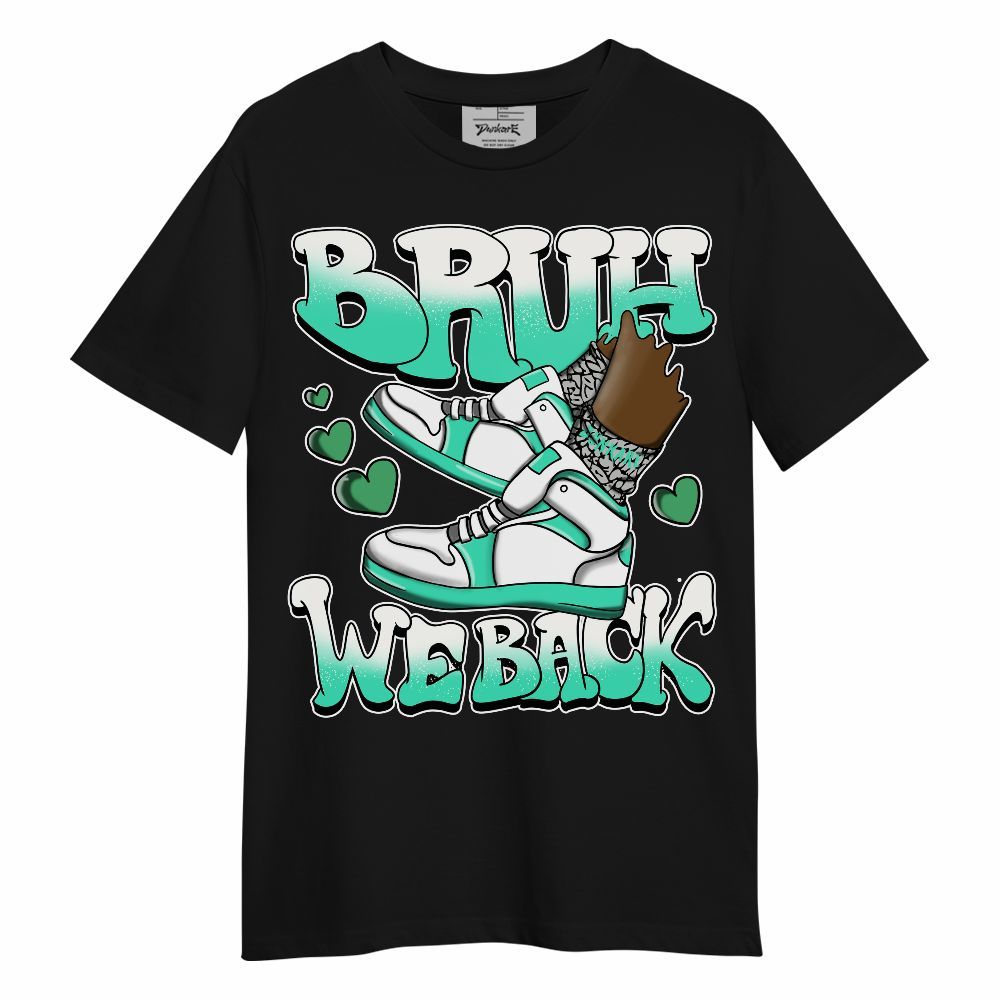 Shirt To Match Black Green Glow 3s - Graphic Back To School Green Glow 3s Unisex Shirt
