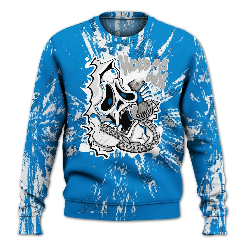 Sweatshirt To Match Military Blue 4s - Hold My Own Graphic Halloween All Over Print