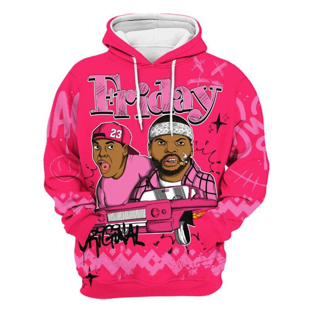 Hoodie To Match Air VaporMax Plus Triple Pink - Friday Sneaker Crayon All Over Print