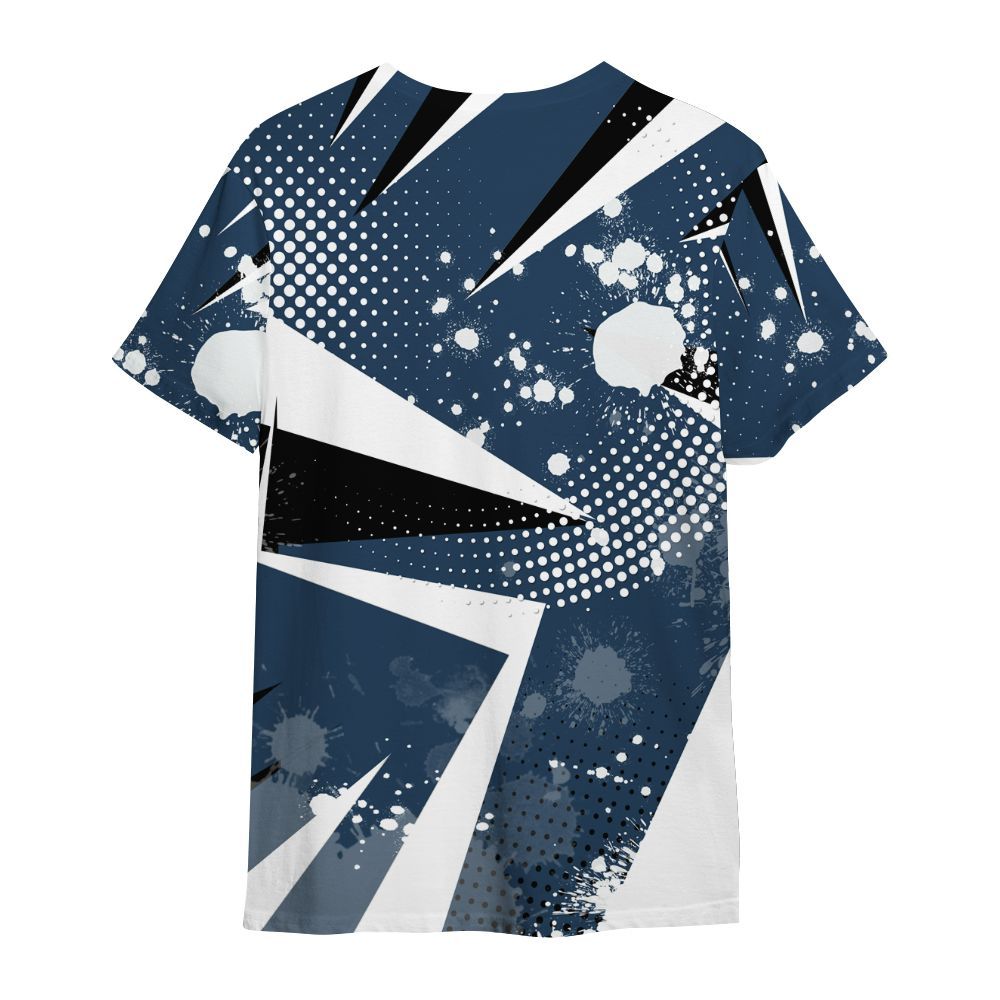 Shirt To Match Retro French Blue 2025 12s - Poly Trust No One Dripping All Over Print