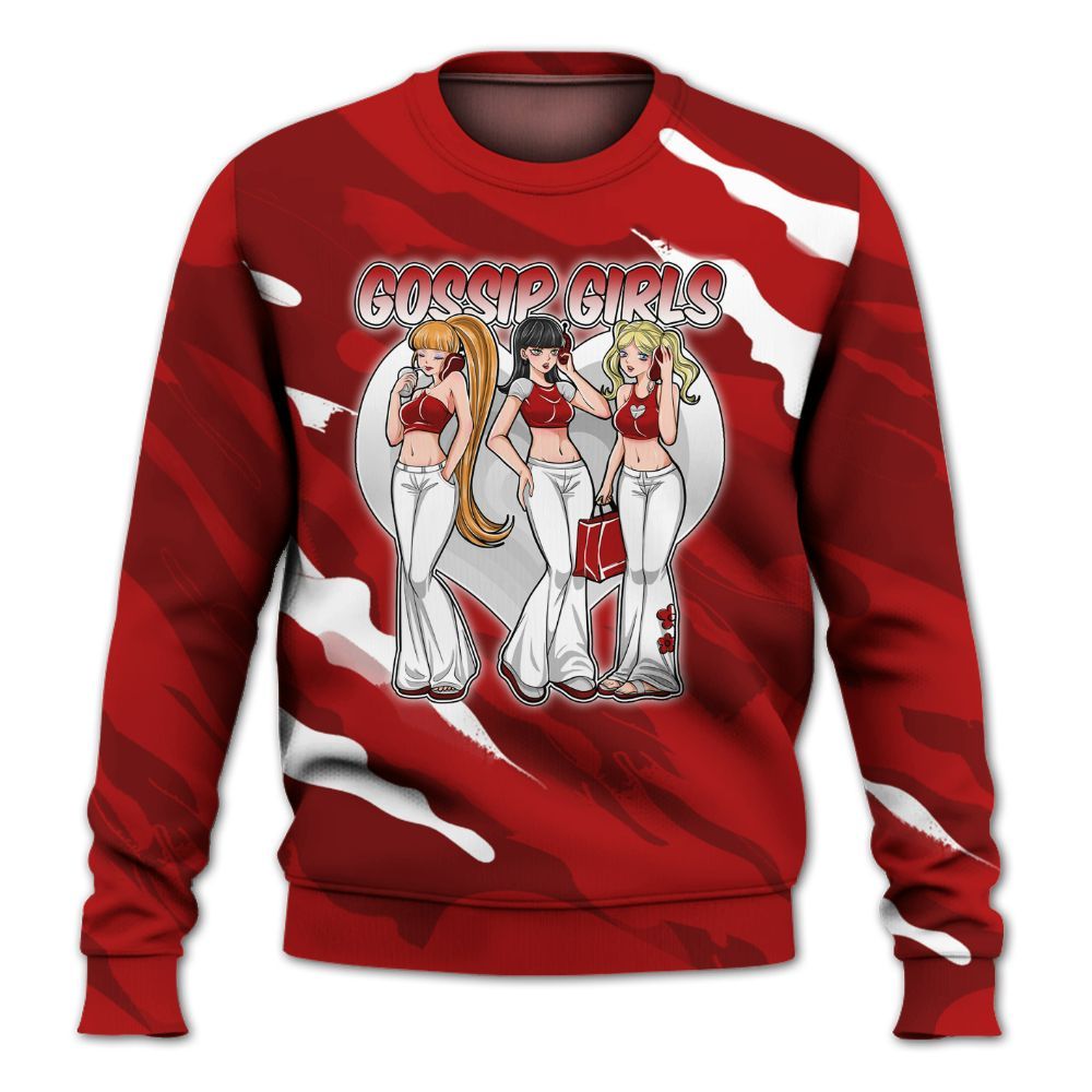 Sweatshirt To Match Red Taxi 12s - Gossip'Girls All Over Print