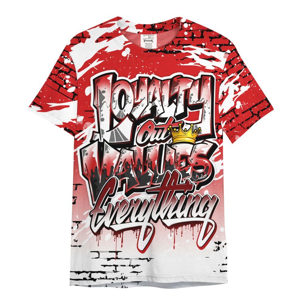 Shirt To Match Low Bred 11s - Values Of Loyalty Drip All Over Print