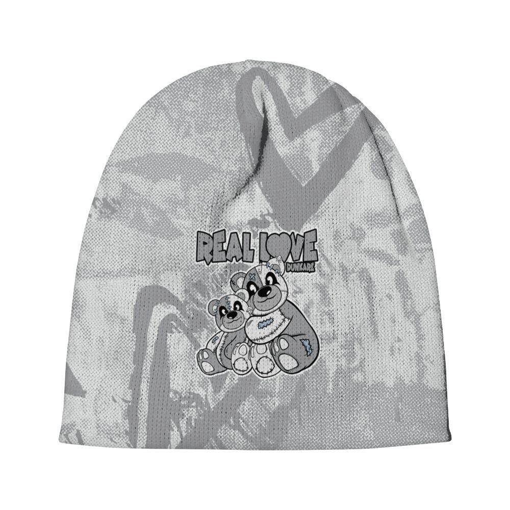 Beanie Hat To Match Low OG Wolf Grey 1s - Sincere Fondness Bear Graphic