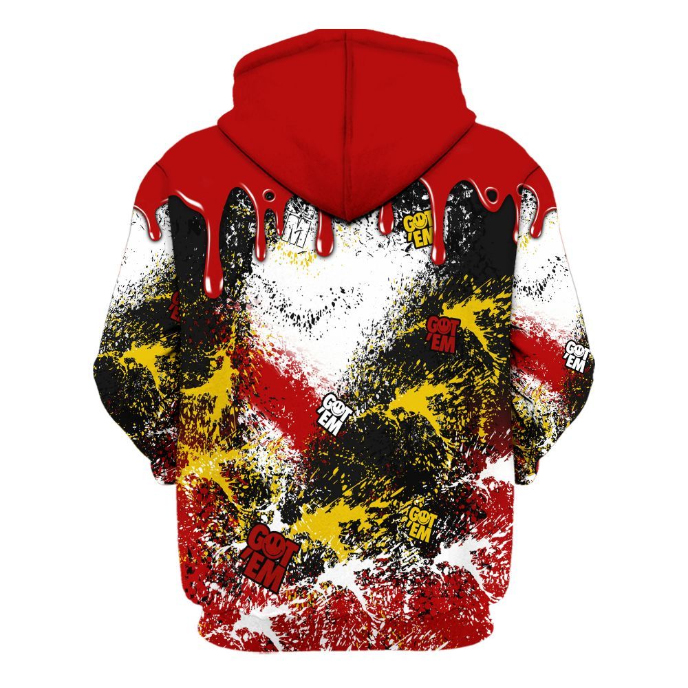 Hoodie To Match Low Lucky Cat 1s - Dripping 23 Drip All Over Print