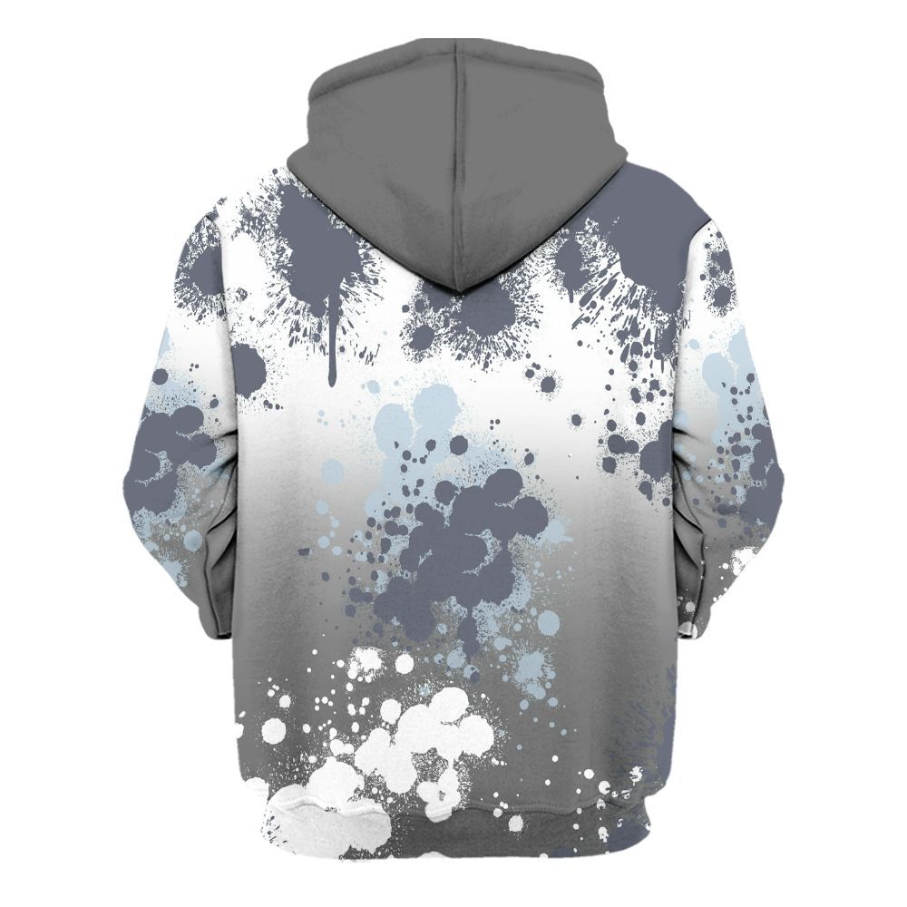 Hoodie To Match Cool Grey 6s - God Blessed Ink Drip All Over Print