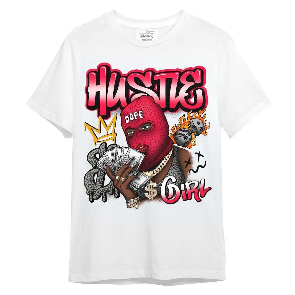 Shirt To Match Retro Fire Red 3s - Money Hustles Girl Streetwear Unisex Shirt