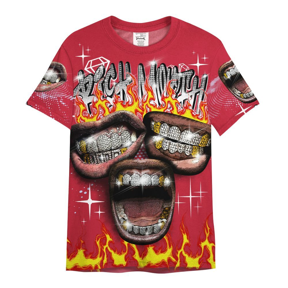 Shirt To Match Toro Bravo 6s - Rich Mouth Fire Rap Retro 90s All Over Print