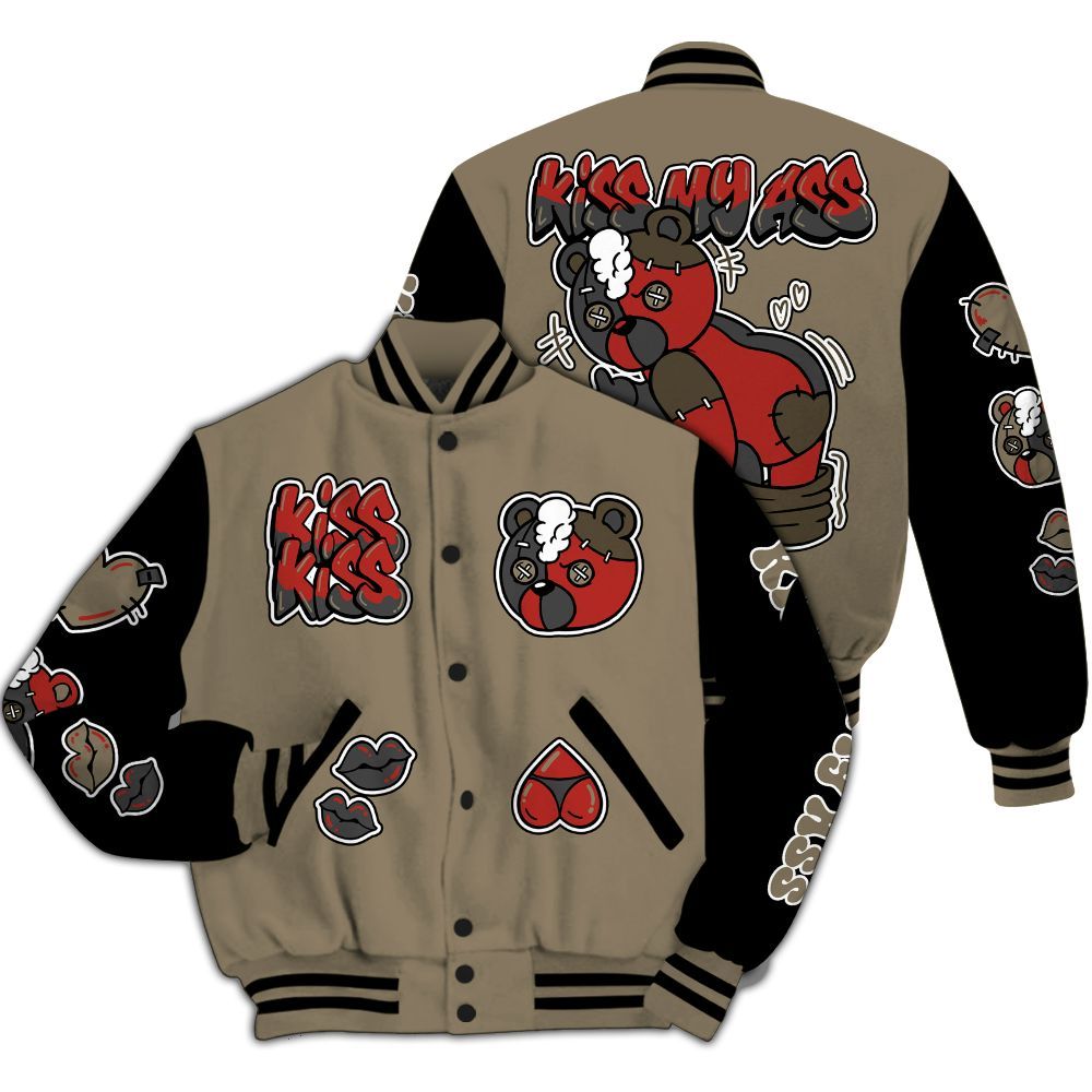Varsity Jacket To Match Olive 9s - Kiss My Hugz All Over Print