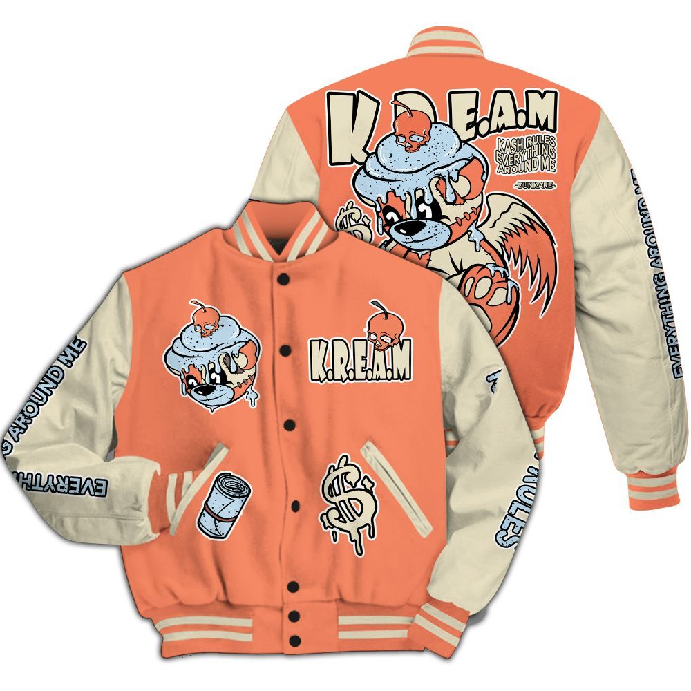 Varsity Jacket To Match DJ Khaled Crimson Bliss 5s - Loot Bear All Over Print