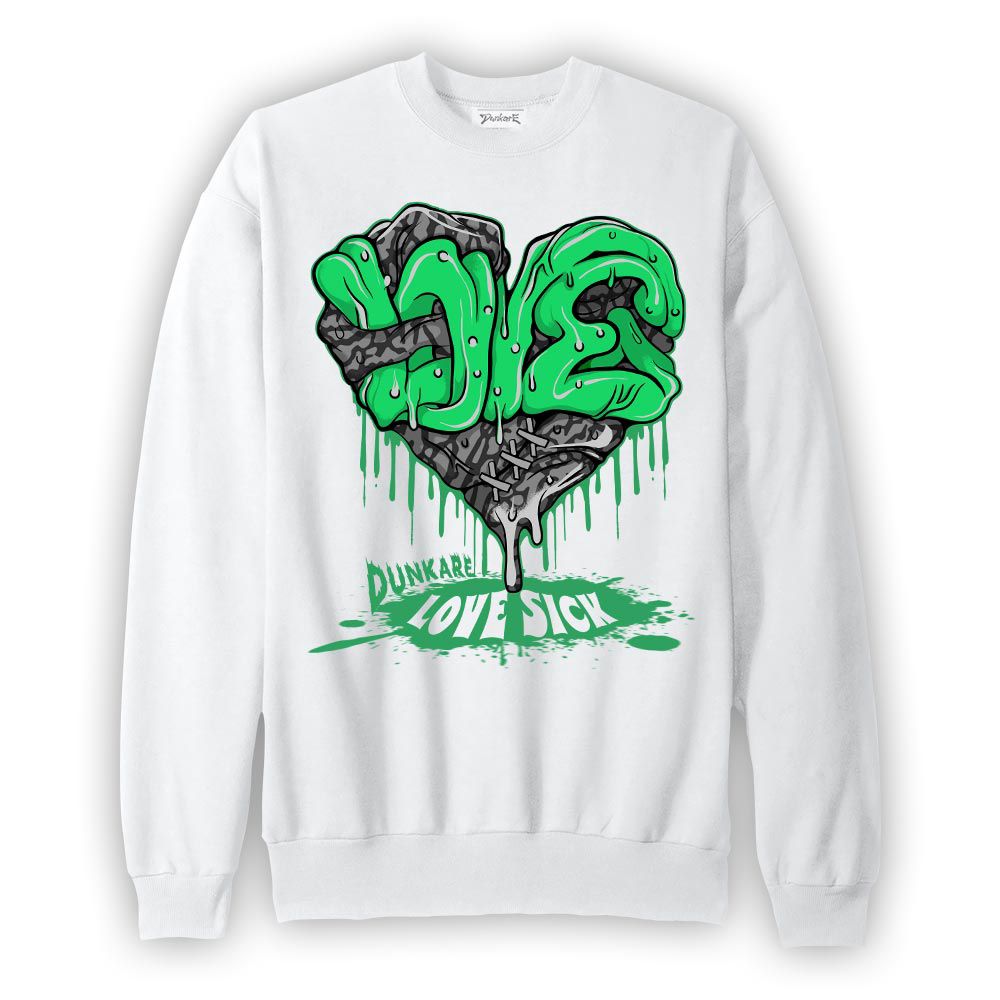 Sweatshirt To match Sweatshirt Love Sick, 3 Green Glow Sweatshirt To Match Sneaker 2404 PAT