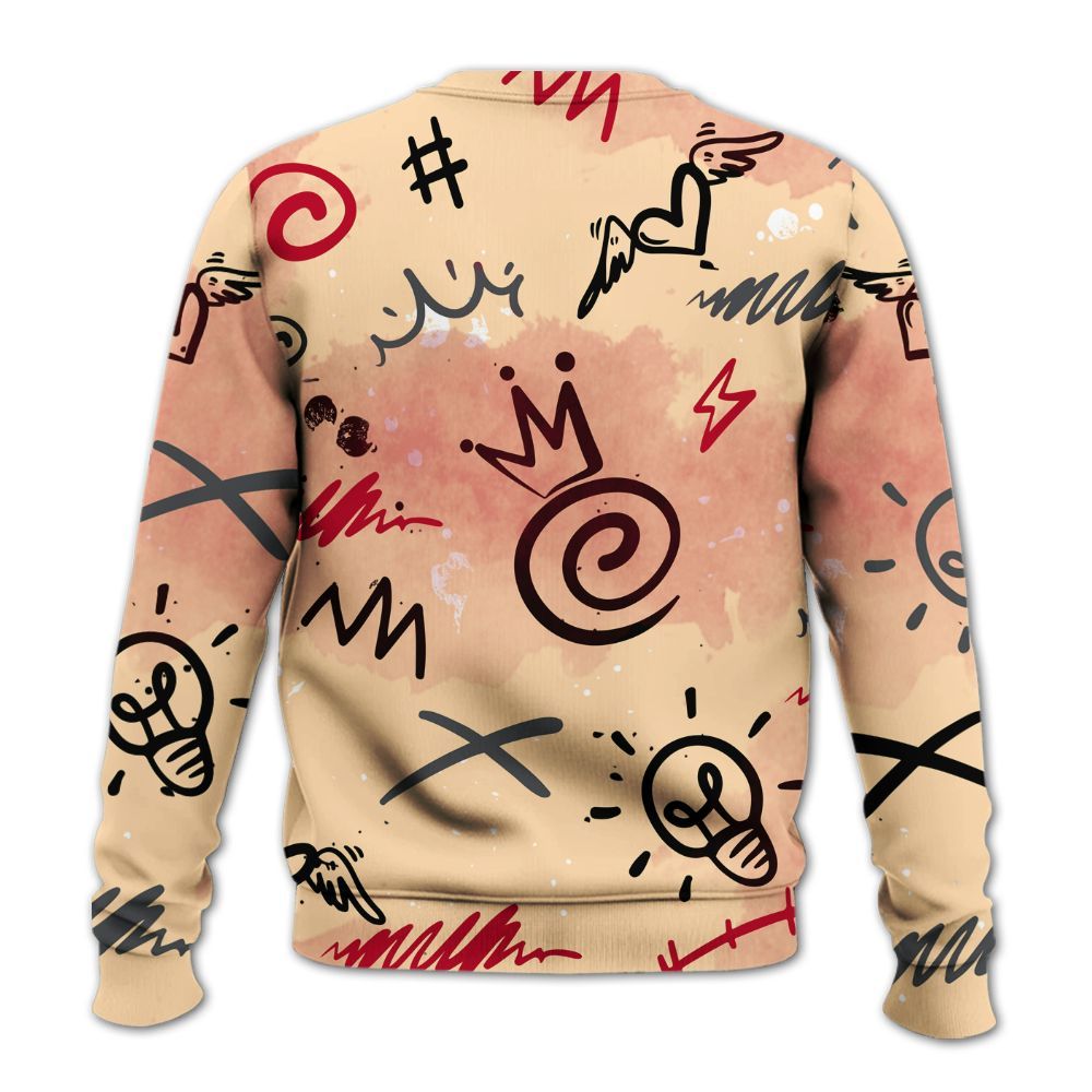 Sweatshirt To Match Retro Pizza GS 4s - Drip Been Di2ferent All Over Print