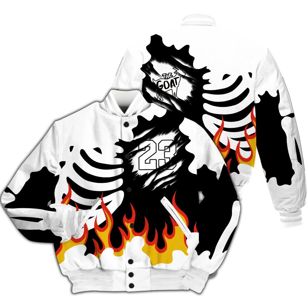 Varsity Jacket To Match Kobe 9 EM Protro Halo - Burning Skeleton 23 G.O.A.T All Over Print