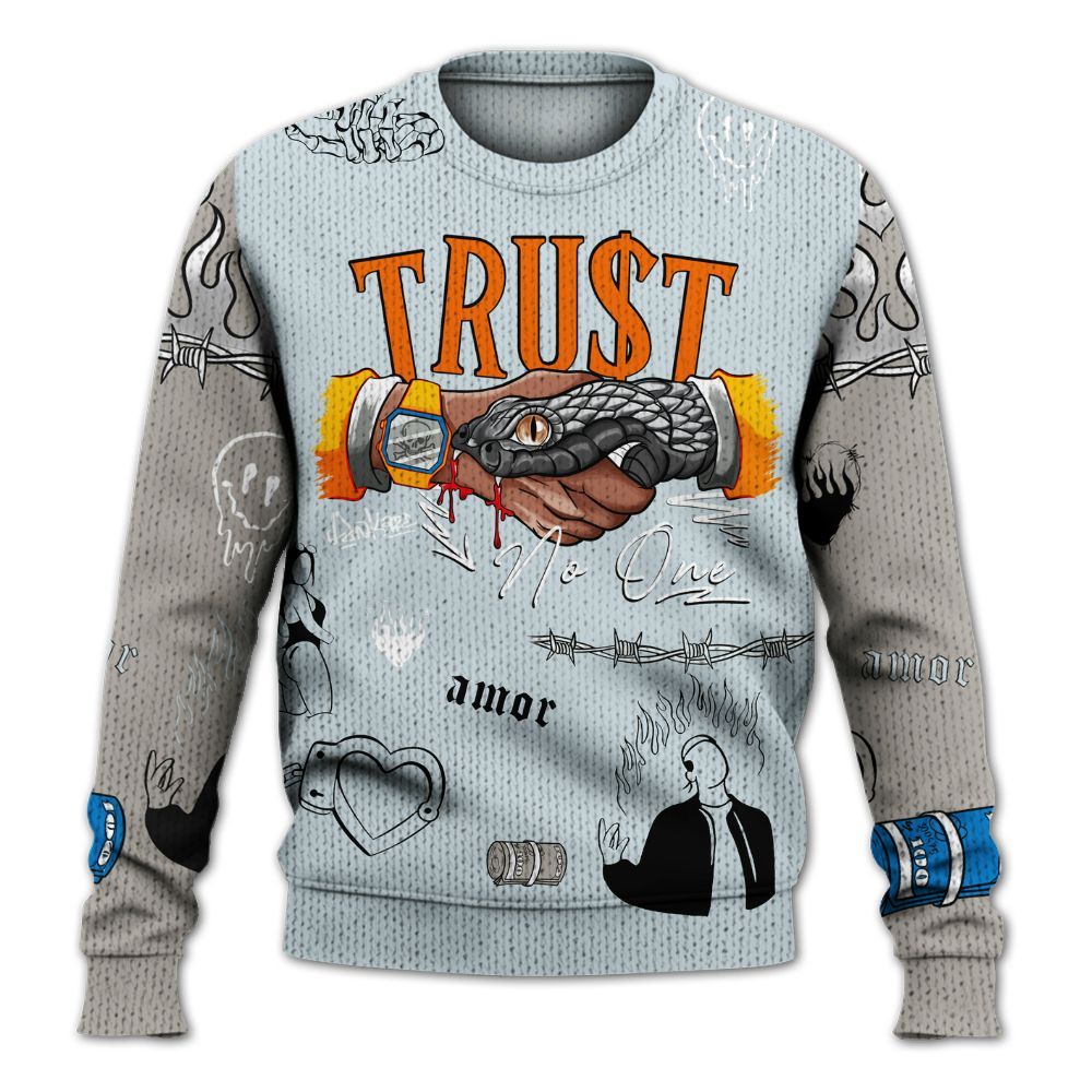 Sweater To Match Retro High OG Alaska 1s - Snake Trust No One Graphic