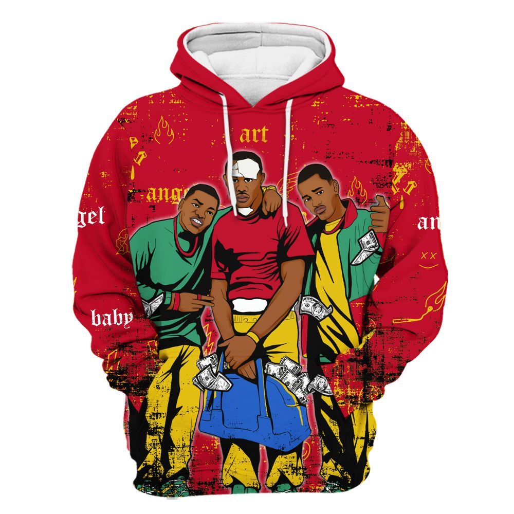 Hoodie To Match Miro 7s - Paid In Full Money All Over Print