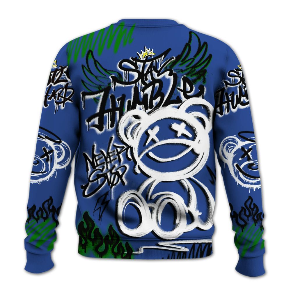 Sweatshirt To Match Retro Hyper Royal 13s - Humble Drip Streetwear Graffity All Over Print