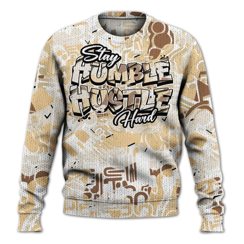 Knitted Sweater To Match Desert Camo 3s - Humble Hustle Retro