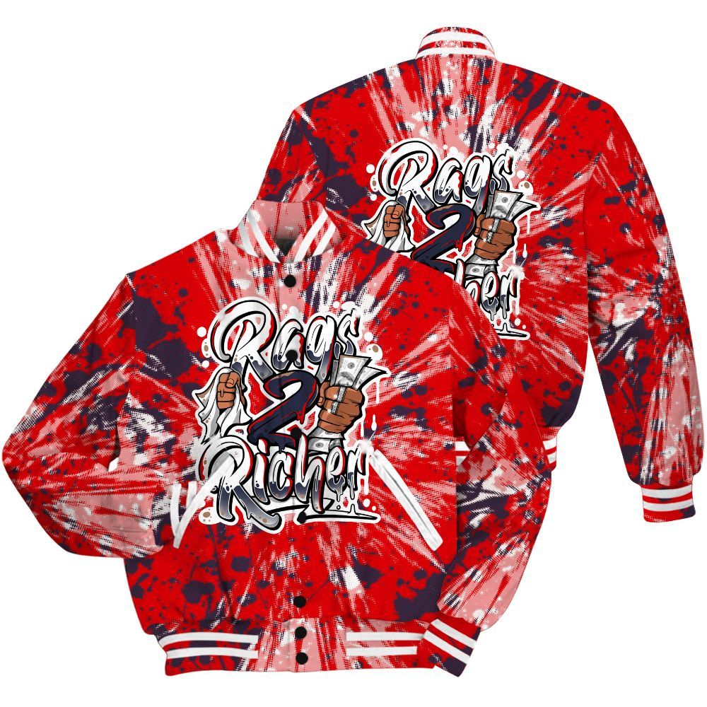 Varsity Jacket To Match Low OG Howard Bison 1s Shirt - Rag 2 Rich Graphic Luxury All Over Print