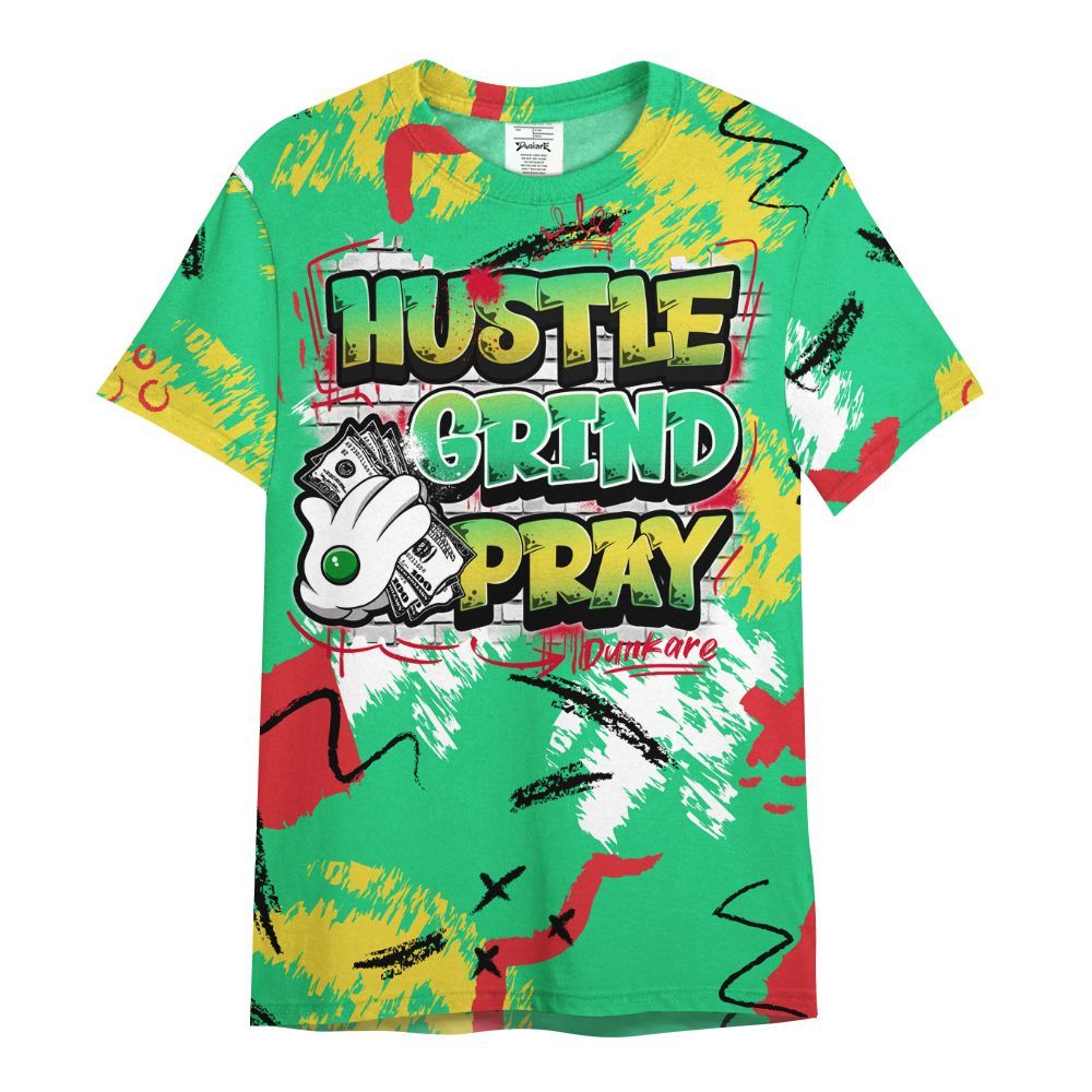 Shirt To Match Ja 3 Jurassic Park Explorer - Hustle Grind Pray Graphic Street Style All Over Print