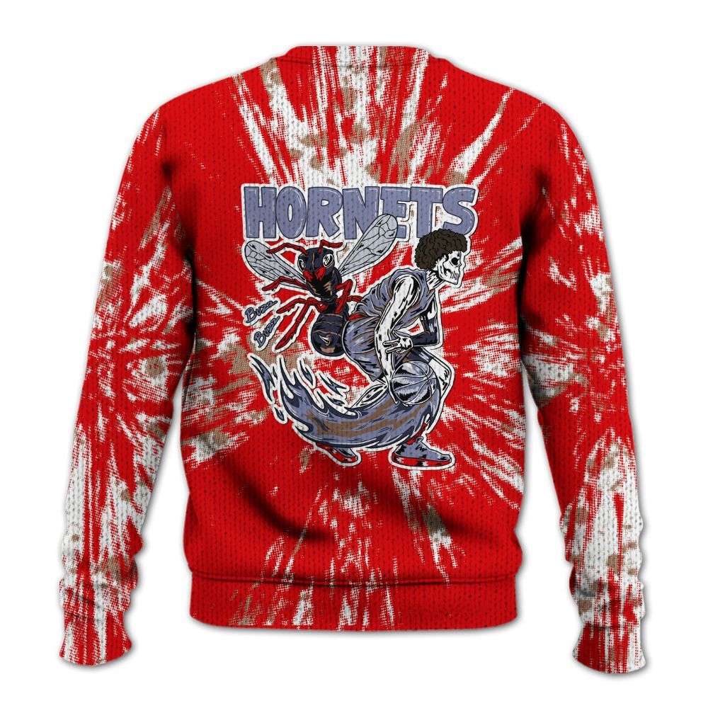 Knitted Sweater To Match Low OG Howard Bison 1s - Hornets Skeleton Luxury