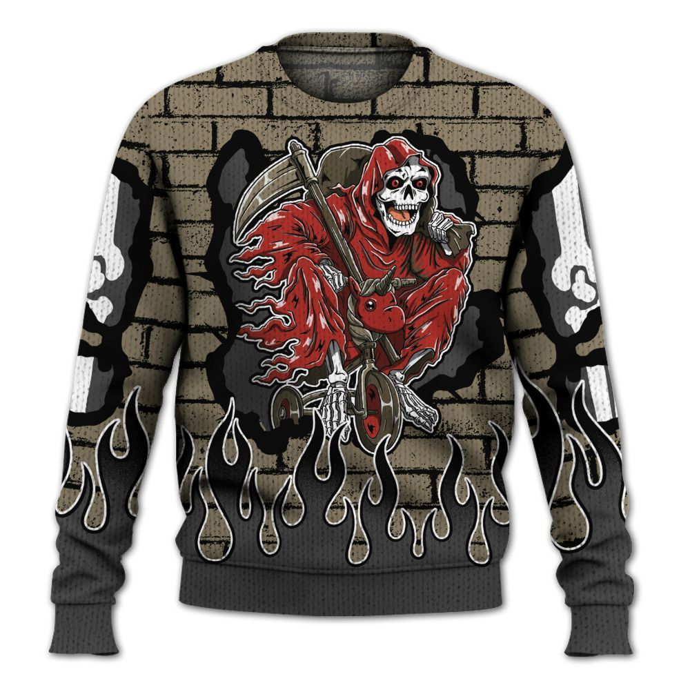 Knitted Sweater To Match Olive 9s - Self Make Skeleton Crashed