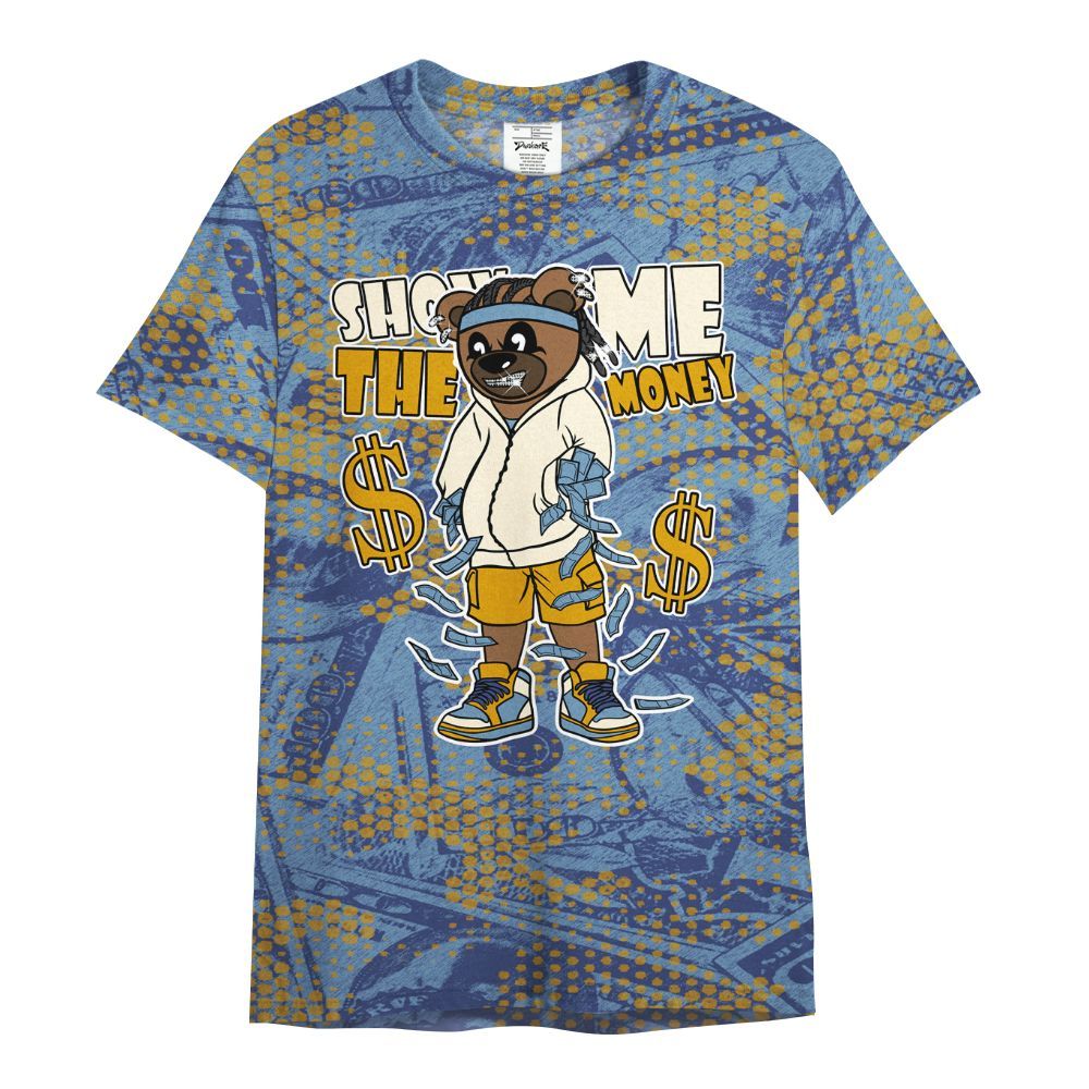 Shirt To Match High OG First In Flight 1s - Show Me Bear Banknotes Art All Over Print
