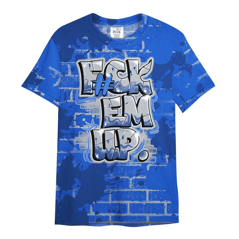 Shirt To Match Air Foamposite One Royal - F#ck Em Graphic Brick Art All Over Print
