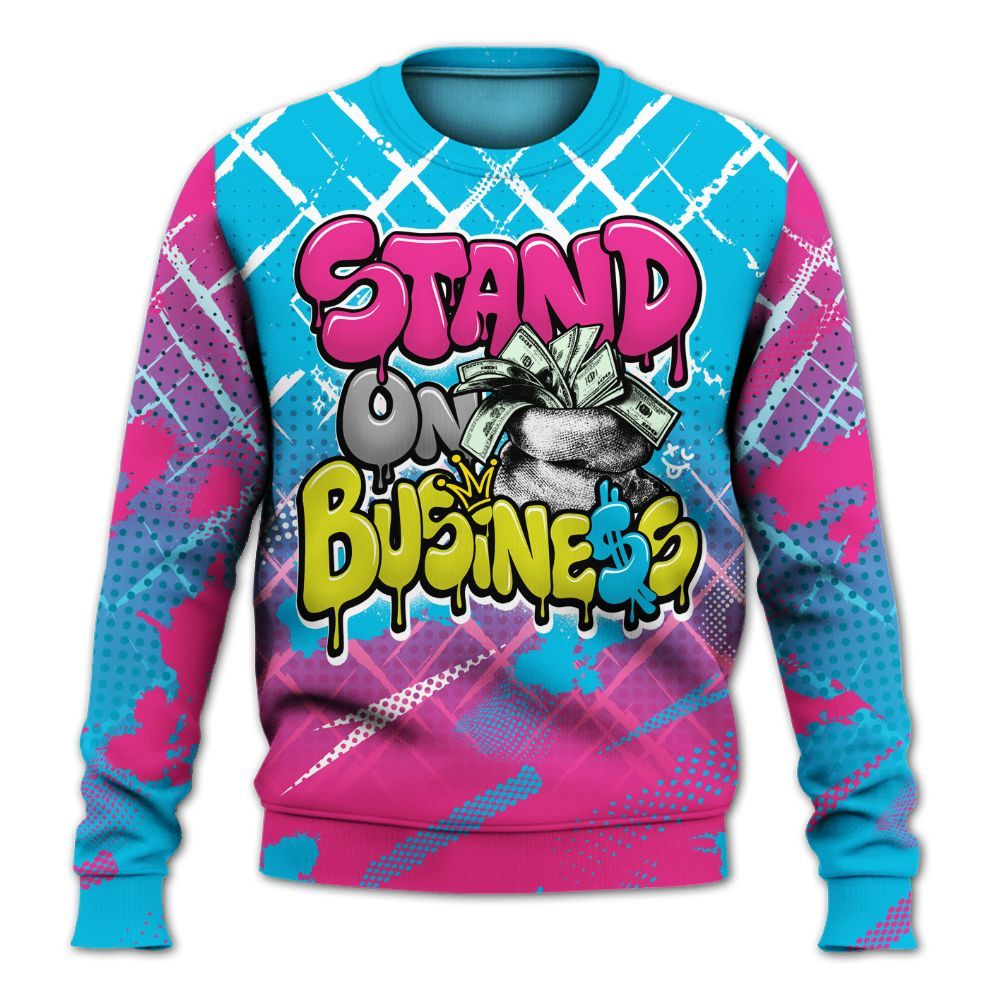 Sweatshirt To Match Tokyo Nights Stewie 3s - Halftone Stand Business Dripping All Over Print