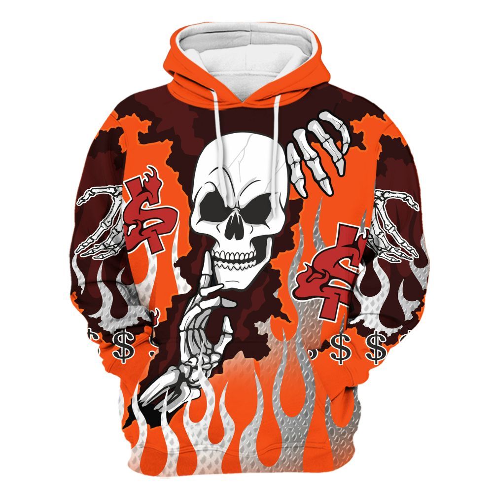 Hoodie To Match Kobe 6 Protro Total Orange - Ones Move In Silence Graphic Trapped All Over Print