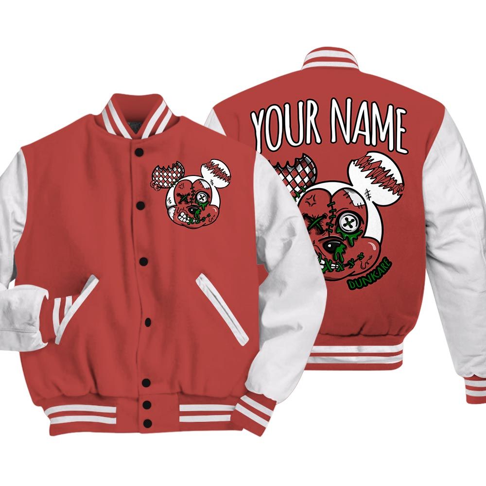 Varsity Jacket To Match Varsity Streetwear Custom Name Kream Drip, Dune Red 13s T-Shirt, Sneaker Dune Red 13s Baseball Varsity Jacket 1604 NCT