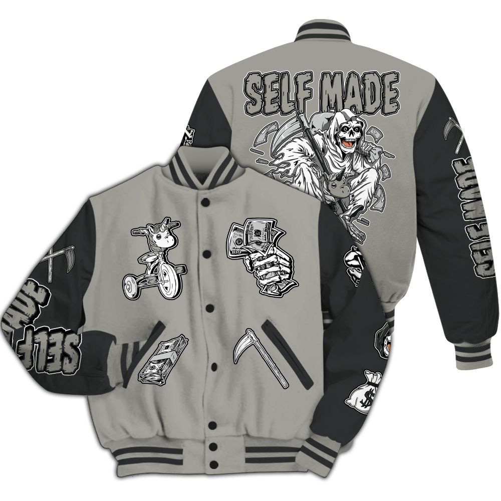 Varsity Jacket To Match High Satin Shadow 1s - Self Make Skeleton All Over Print