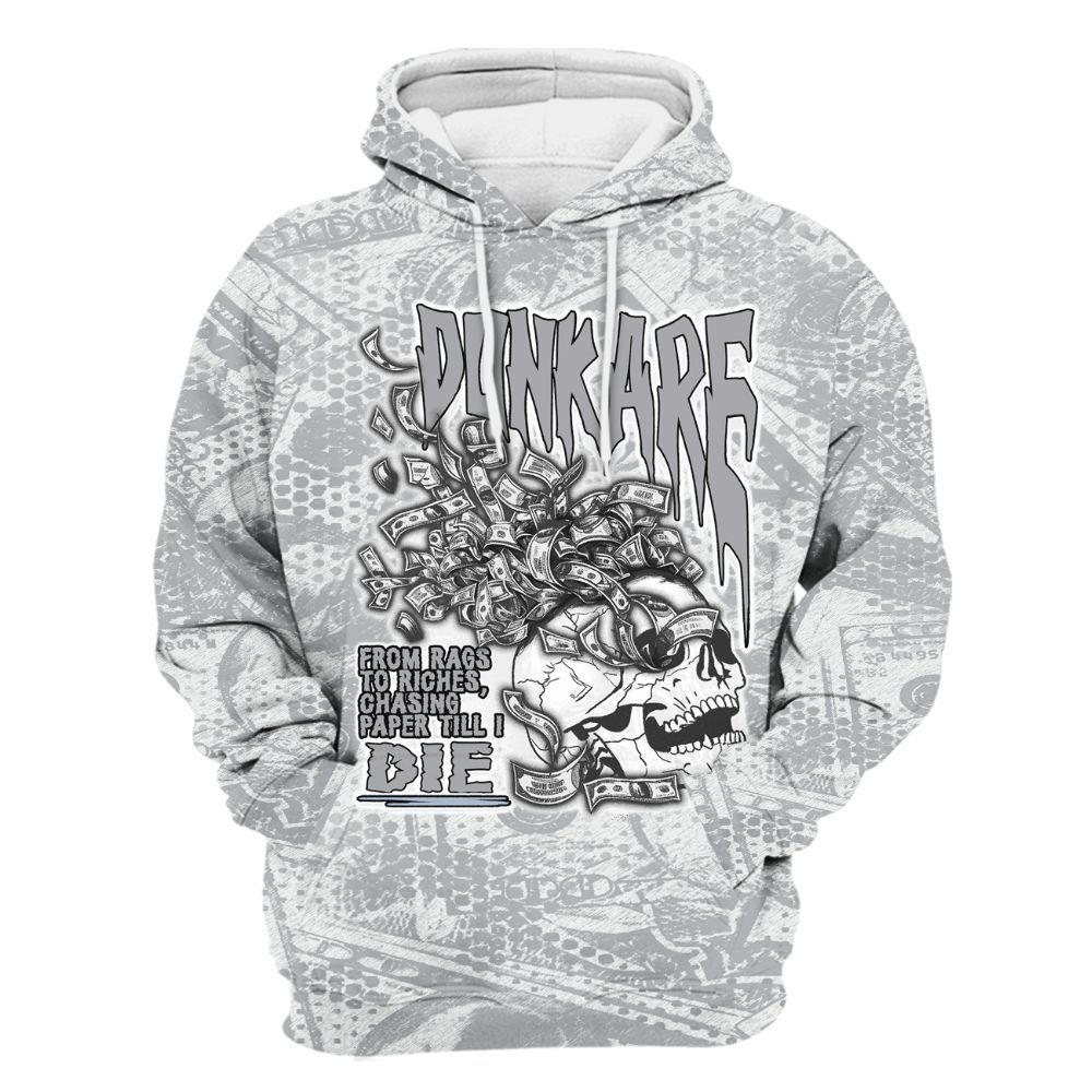 Hoodie To Match Low OG Wolf Grey 1s - From Rags To Riches All Over Print