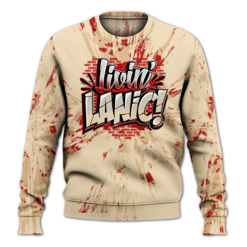 Sweatshirt To Match Dunk Low Strawberry Waffle - Living Large Graphic Luxury All Over Print