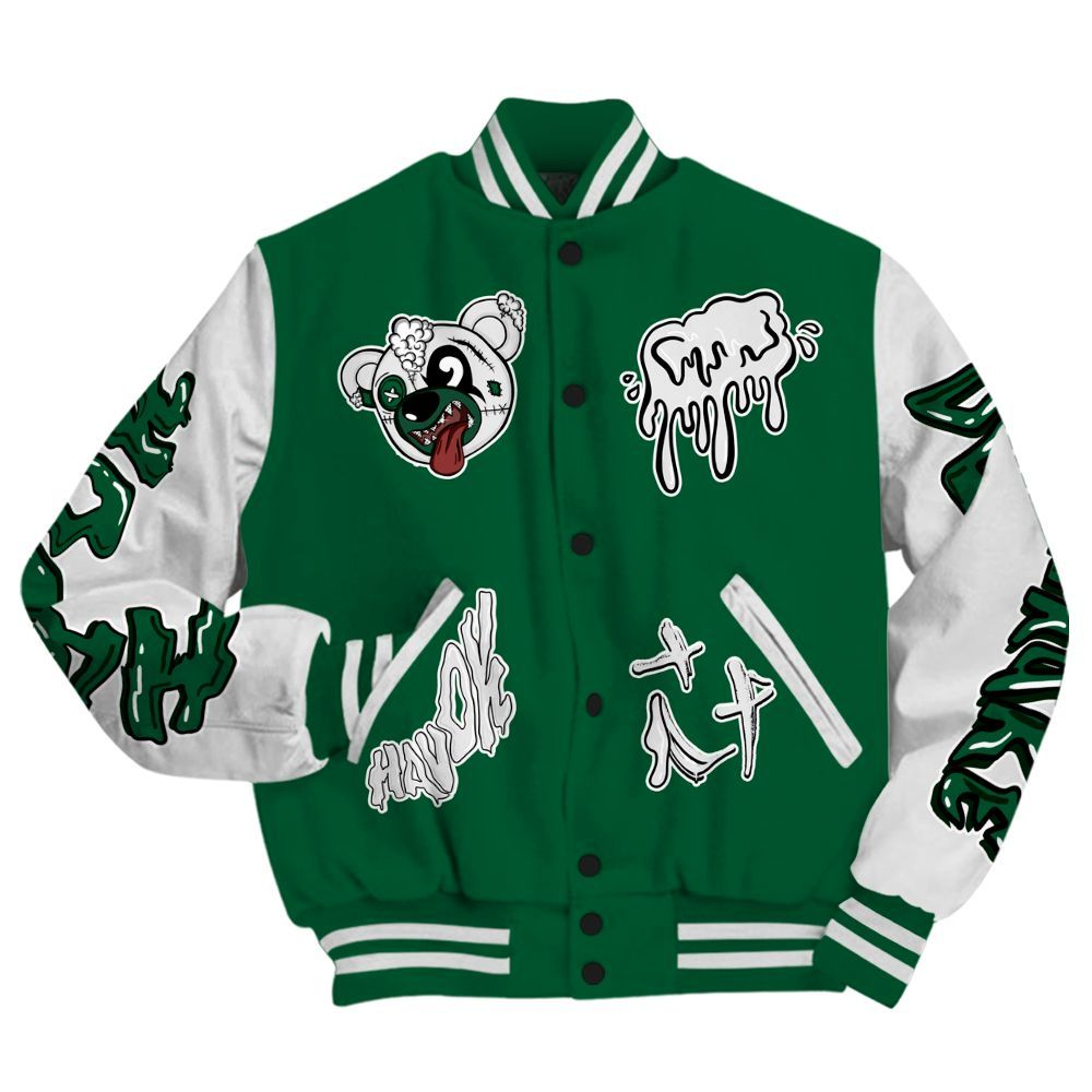 Varsity Jacket To Match High Gorge Green 1s - Havok Bear All Over Print