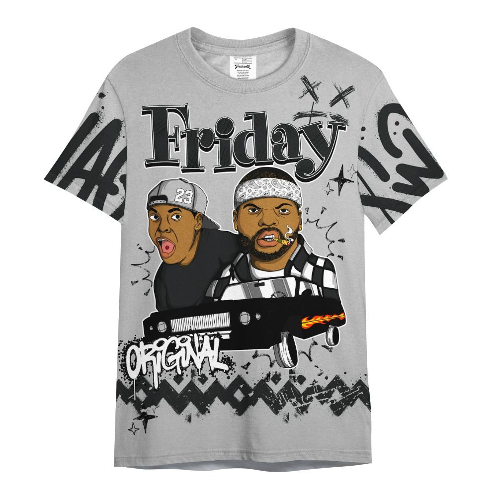 Shirt To Match Low 85 Metallic Black 1s - Friday Sneaker Crayon All Over Print