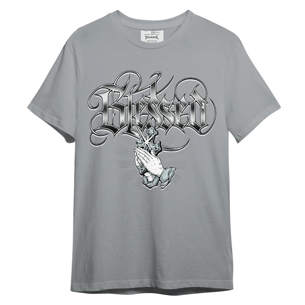 Shirt To Match Black Wolf Grey 12s - God Blessed Graphic