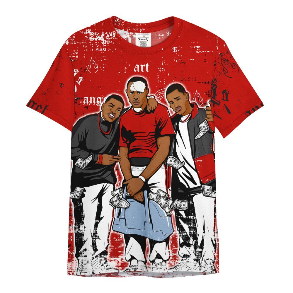Shirt To Match Retro Fire Red 6s - Paid In Full Money All Over Print