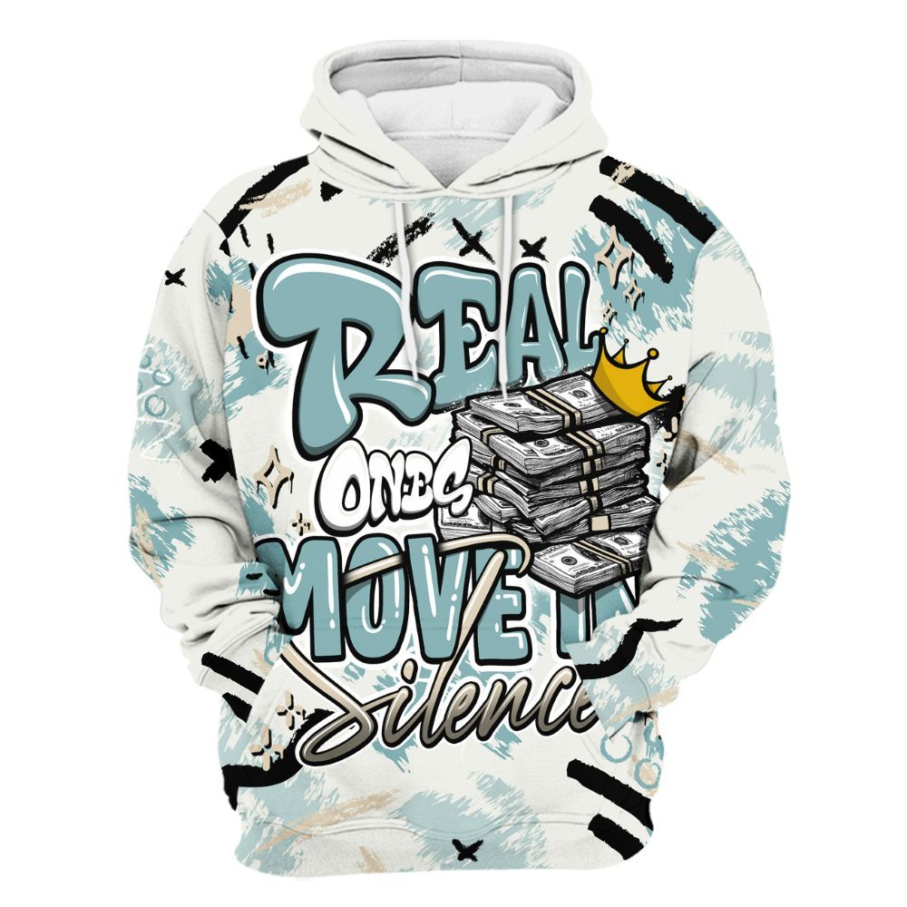 Hoodie To Match Dunk Low Glacier Blue Pale Ivory - Real Ones Move In Streetwear All Over Print