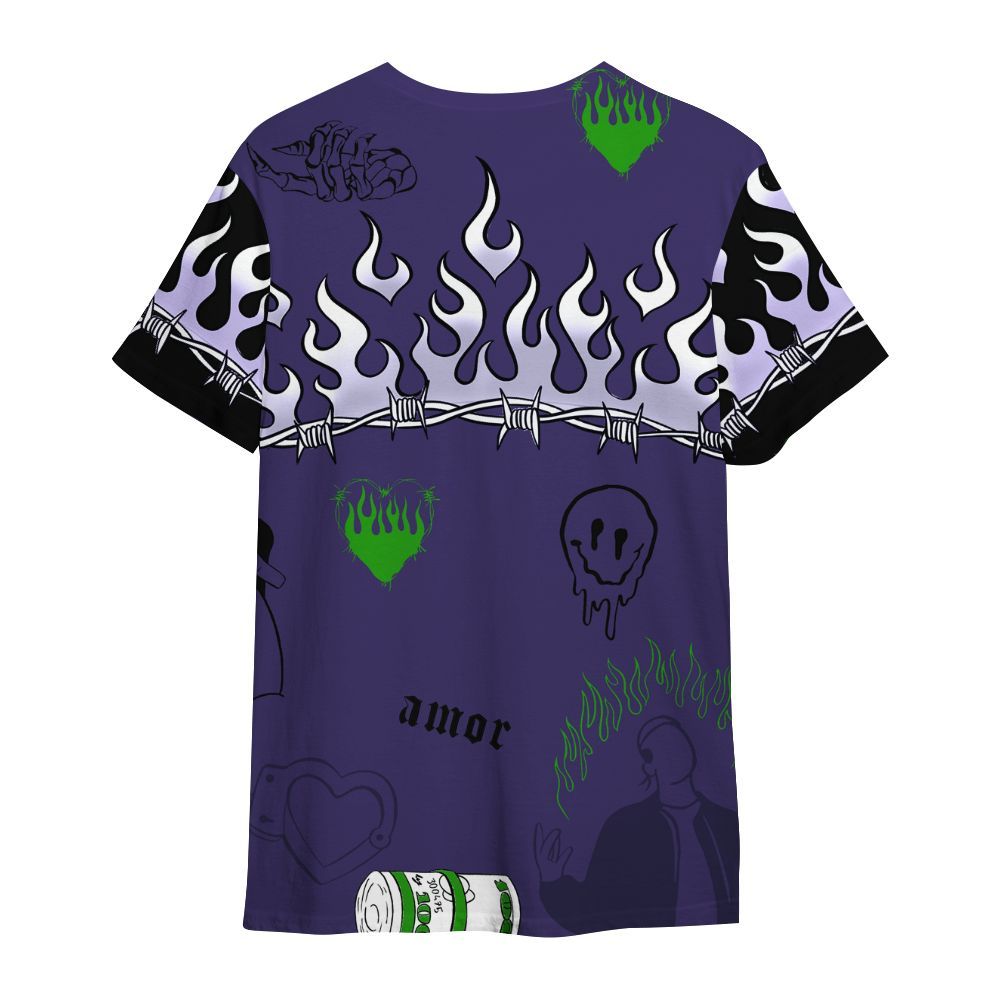 Shirt To Match Retro Court Purple 13s - Snake Trust No One All Over Print