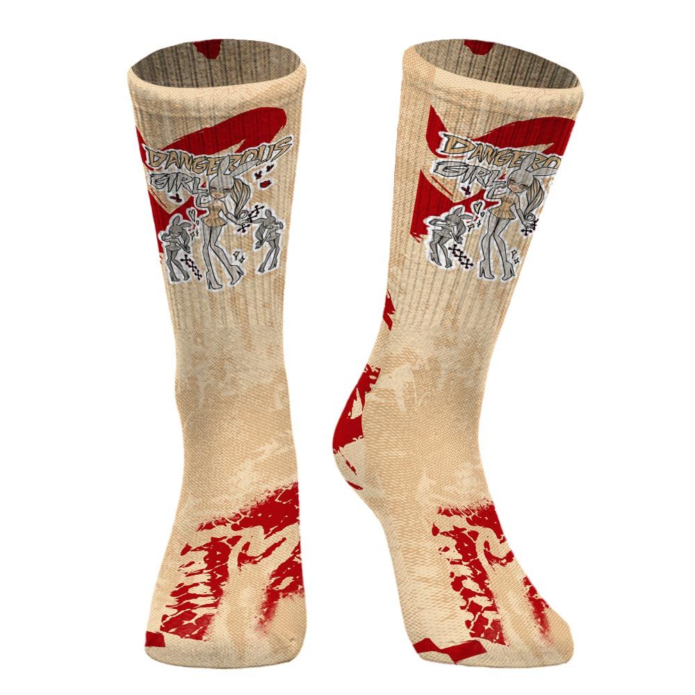 Sock To Match Dunk Low Strawberry Waffle - Dangerous.Girl