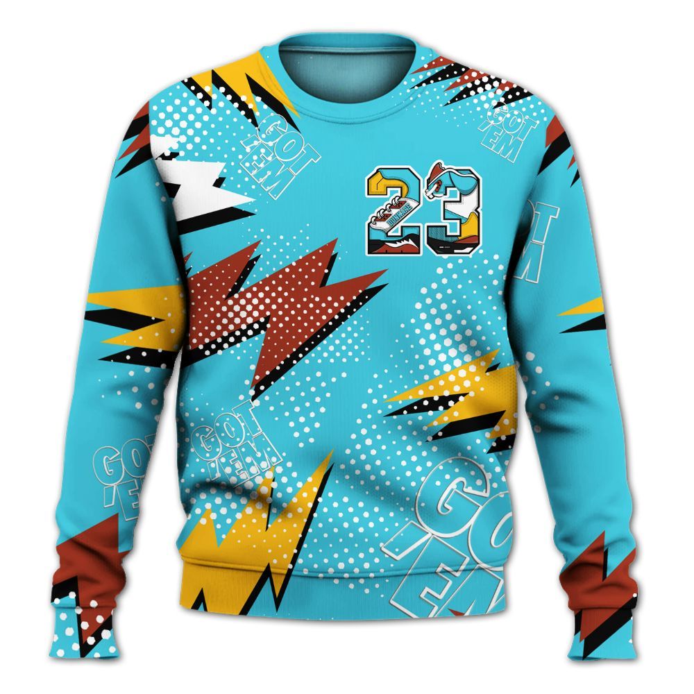 Sweatshirt To Match SB Dunk Di'Orr Greenwood - Custom Name Number 23 5s All Over Print